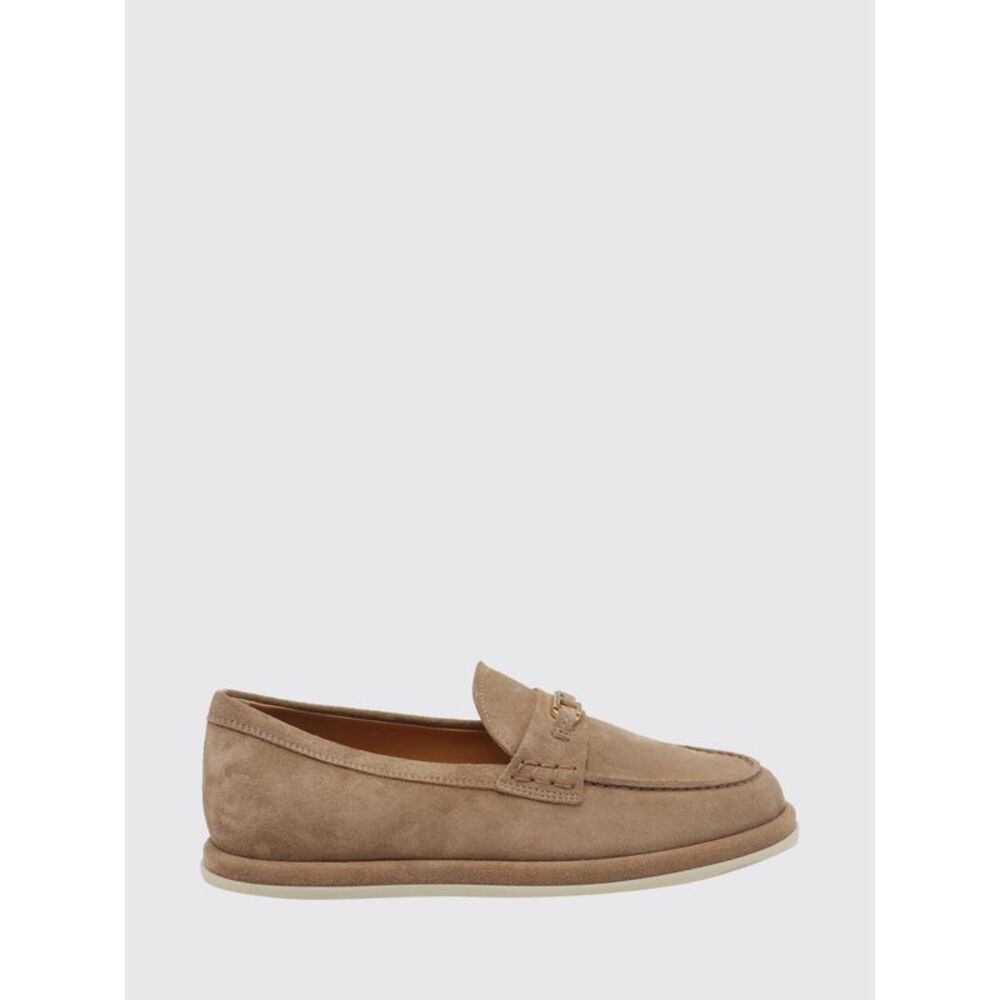 Tod's Women Suede Loafers Tod's With T Timeless Buckle And Rubber Sole